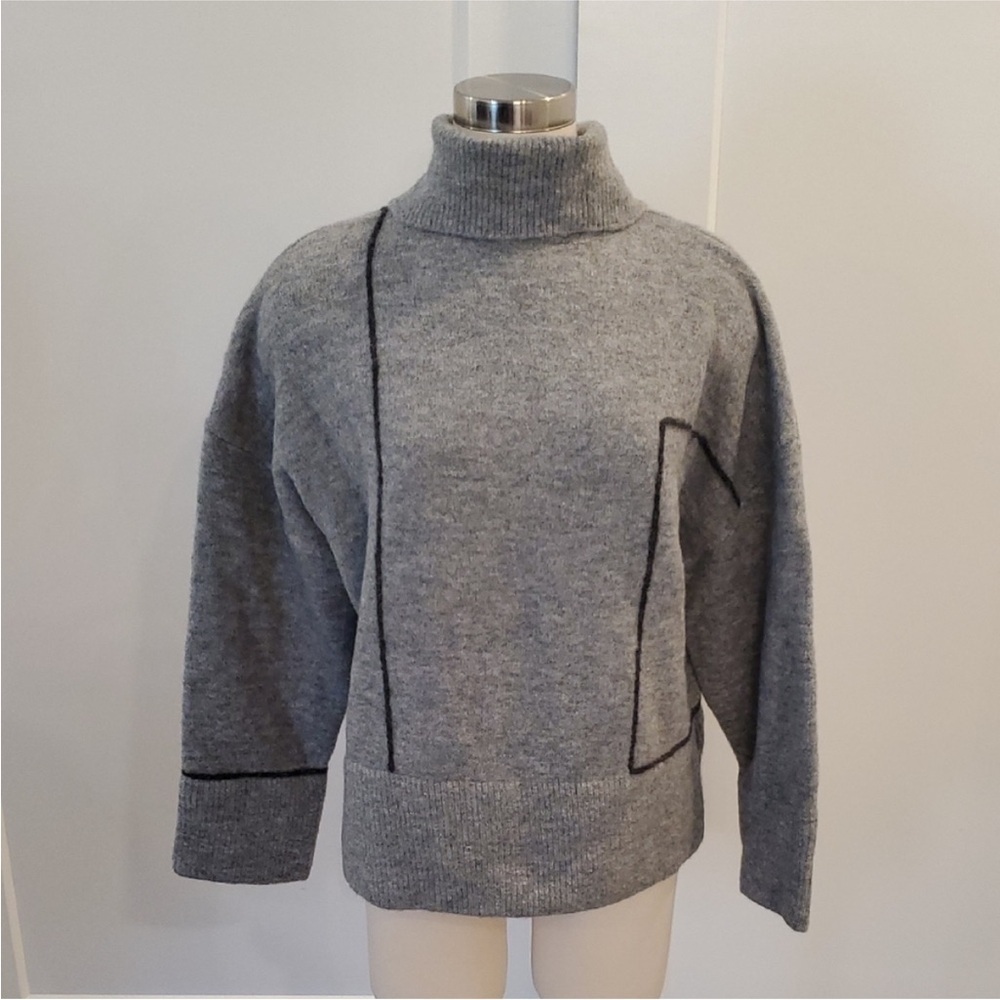 Zara Gray Cowl Neck Womens Sweater NWT Size Medium